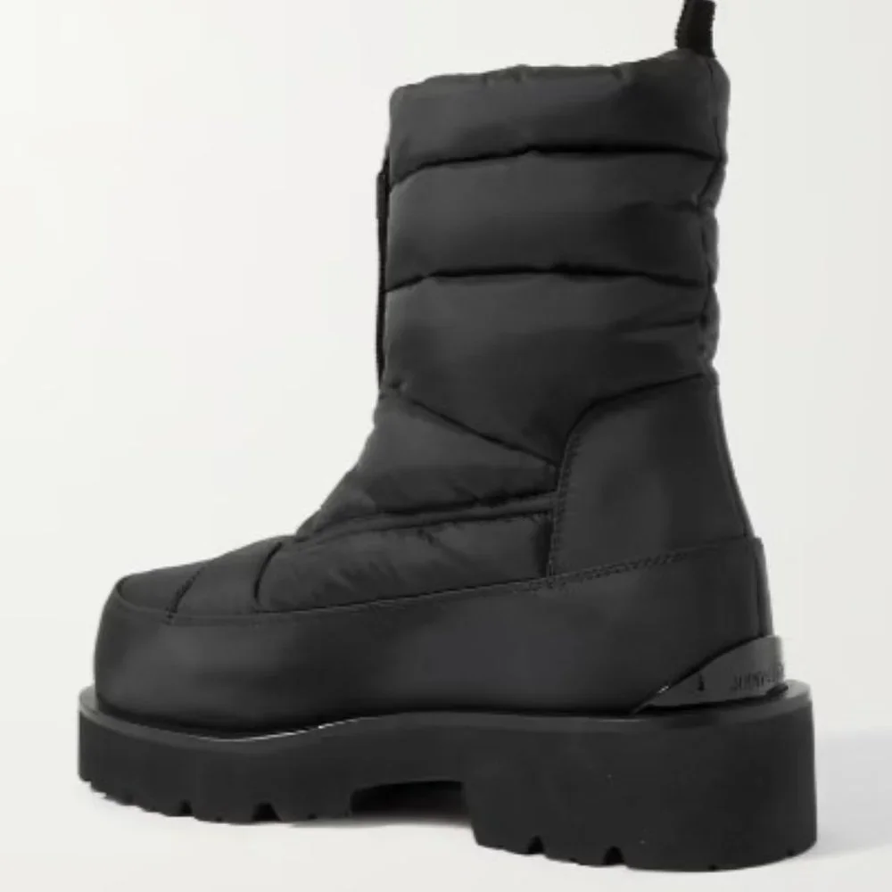 JIMMY CHOO Kai 50 logo-appliquéd quilted padded shell ankle boots sz 41 or 10 - Picture 3 of 4